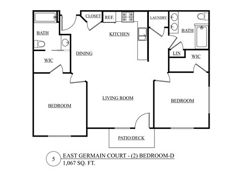 a floor plan of a house with bedrooms and a living room